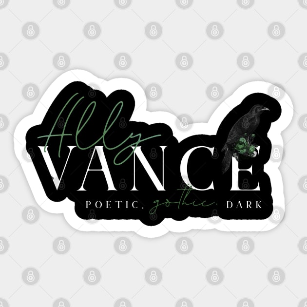 Ally Vance Logo (White) Sticker by Ally Vance